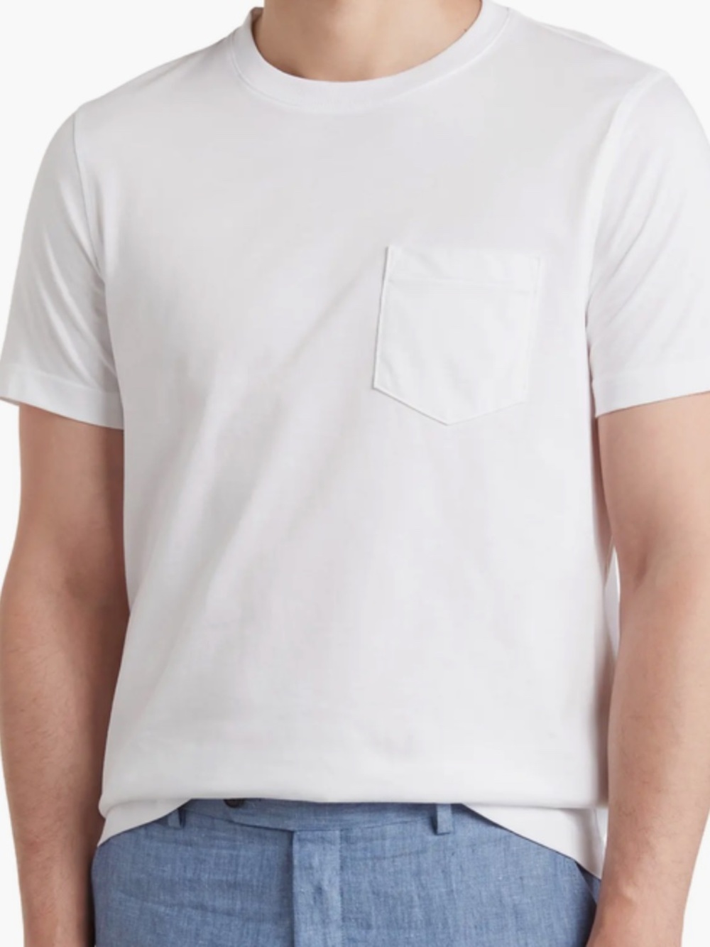 Brooks Brothers 1818 Crew Neck T Shirt White Pocket Tee XL Cotton